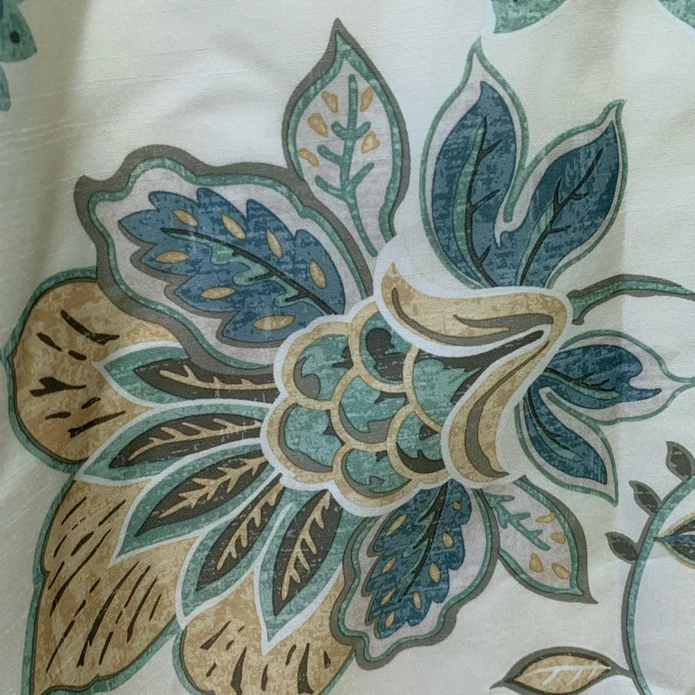 NWOT Pier 1 Tropical Leaf Curtain 4 Panels